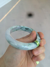 Load image into Gallery viewer, 57.7mm certified type A 100% Natural green/white/purple Jadeite Jade bangle AC44-6203
