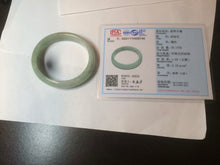 Load image into Gallery viewer, 50mm Certified Type A 100% Natural apple green oval Jadeite Jade bangle D67-9740
