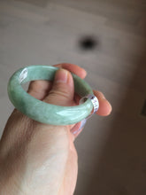 Load image into Gallery viewer, 50mm Certified Type A 100% Natural apple green oval Jadeite Jade bangle D67-9740
