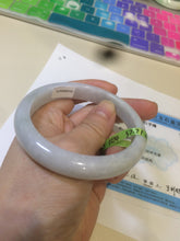 Load image into Gallery viewer, 57.7mm certificated type A 100% Natural light green/white Jadeite Jade bangle R70-0274
