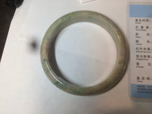 Load image into Gallery viewer, 59.5mm certified Type A 100% Natural sunny green gray yellow purple (FU LU Shou)Jadeite bangle D68-3750
