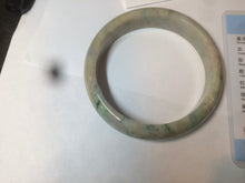 Load image into Gallery viewer, 59.5mm certified Type A 100% Natural sunny green gray yellow purple (FU LU Shou)Jadeite bangle D68-3750
