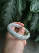 Load image into Gallery viewer, 51mm Certified Type A 100% Natural sunny green/black oval Jadeite Jade bangle AJ9-5097
