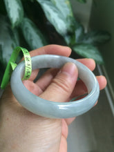 Load image into Gallery viewer, 50mm Certified Type A 100% Natural icy light green oval Jadeite Jade bangle N59-3920
