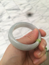 Load image into Gallery viewer, 50mm Certified Type A 100% Natural icy light green oval Jadeite Jade bangle N59-3920
