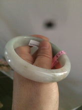 Load image into Gallery viewer, 56mm certified 100% natural Type green/white jadeite jade bangle A39-1623
