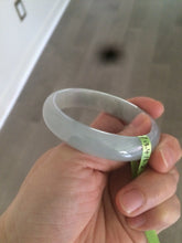 Load image into Gallery viewer, 50mm Certified Type A 100% Natural icy light green oval Jadeite Jade bangle N59-3920
