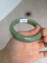 Load image into Gallery viewer, 55.5mm certified 100% Natural green/yellow nephrite Hetian Jade bangle HE17-8450
