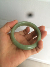 Load image into Gallery viewer, 55.5mm certified 100% Natural green/yellow nephrite Hetian Jade bangle HE17-8450
