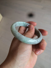 Load image into Gallery viewer, 58mm Certified Type A 100% Natural light green/gray Jadeite Jade bangle W76-4542
