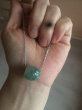 Load image into Gallery viewer, 卖完了 13.2x13.2mm Type A 100% Natural dark green Jadeite Jade LuluTong (Every road is smooth) pendant C35
