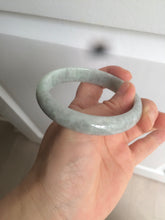 Load image into Gallery viewer, 58mm Certified Type A 100% Natural light green/gray Jadeite Jade bangle W76-4542
