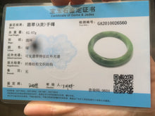 Load image into Gallery viewer, Certified 59.4mm green jadeite jade bangle 100% natural type A R32-6560
