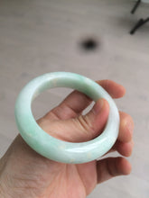 Load image into Gallery viewer, 52.5mm Certified Type A 100% Natural sunny green/white Jadeite Jade bangle R84-14548
