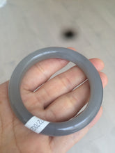 Load image into Gallery viewer, 52.2mm certified 100% Natural icy white/gray/purple round cut nephrite hetian Jade bangle Z80-0234

