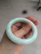 Load image into Gallery viewer, 52.5mm Certified Type A 100% Natural sunny green/white Jadeite Jade bangle R84-14548
