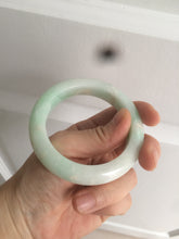 Load image into Gallery viewer, 52.5mm Certified Type A 100% Natural sunny green/white Jadeite Jade bangle R84-14548
