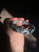Load image into Gallery viewer, 55.3mm certified Type A 100% Natural dark green/purple Jadeite Jade bangle AC57-5788
