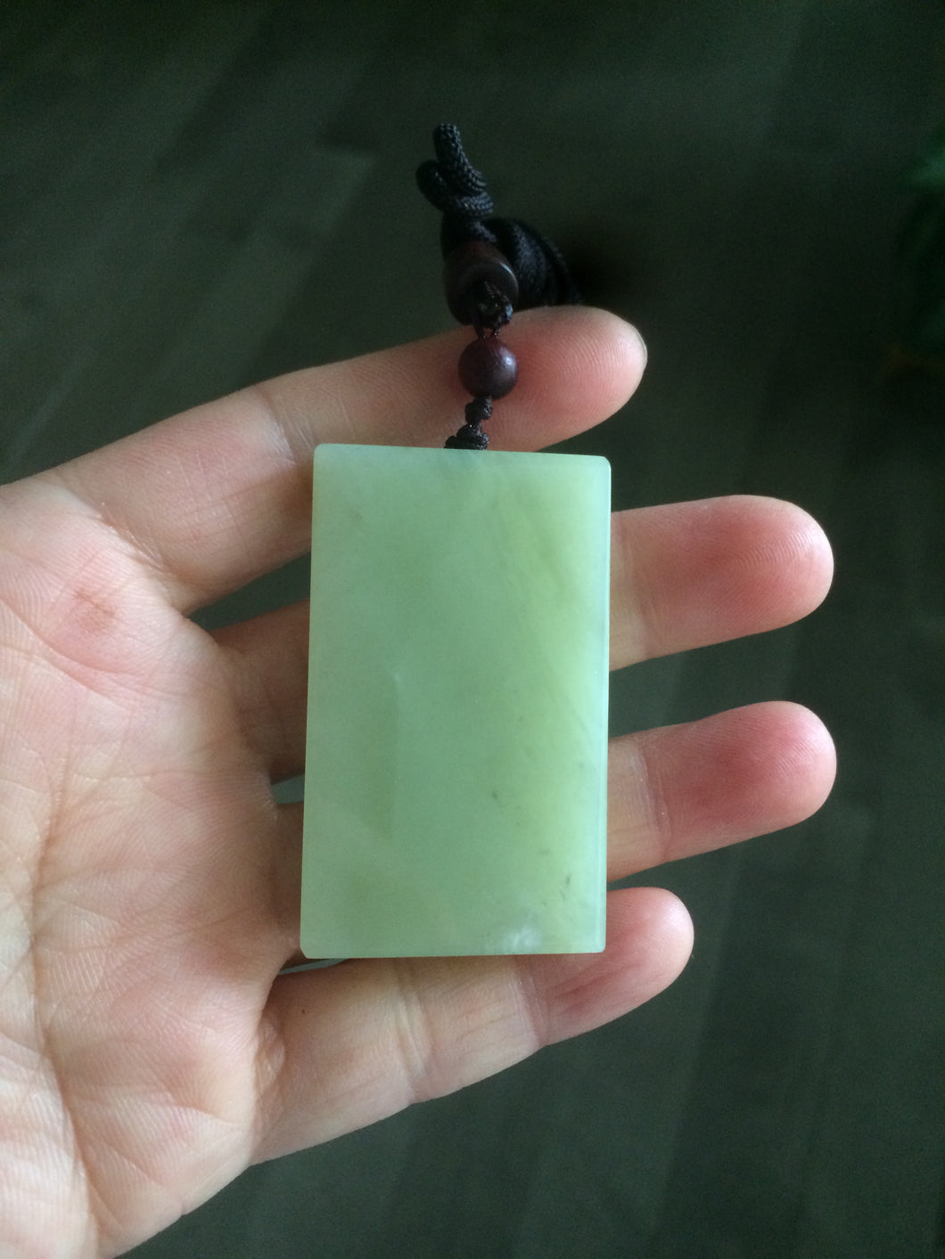 100% natural light yellow/green oily nephrite Hetian jade safe and sound pendant Z10