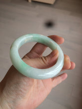 Load image into Gallery viewer, 52.5mm Certified Type A 100% Natural sunny green/white Jadeite Jade bangle R84-14548
