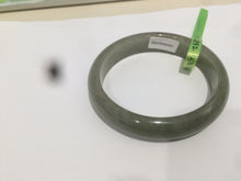 Load image into Gallery viewer, 50mm Certified Type A 100% Natural dark green/gray oval Jadeite Jade bangle AJ5-2852
