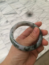 Load image into Gallery viewer, 55.3mm certified Type A 100% Natural dark green/purple Jadeite Jade bangle AC57-5788
