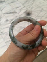 Load image into Gallery viewer, 55.3mm certified Type A 100% Natural dark green/purple Jadeite Jade bangle AC57-5788
