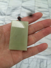 Load image into Gallery viewer, 100% natural light yellow/green oily nephrite Hetian jade safe and sound pendant Z10
