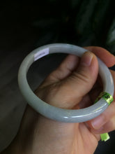 Load image into Gallery viewer, 57.7mm Certified Type A 100% Natural light green/yellow/white Jadeite Jade bangle N61-5752
