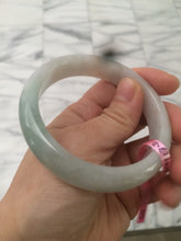 Load image into Gallery viewer, 56mm certified 100% natural Type green/white jadeite jade bangle A39-1623
