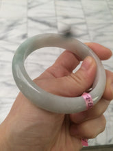 Load image into Gallery viewer, 56mm certified 100% natural Type green/white jadeite jade bangle A39-1623
