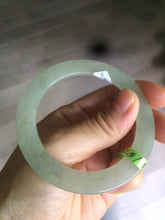 Load image into Gallery viewer, 52.5mm certified Type A 100% Natural icy green super thin Jadeite bangle N62-0415
