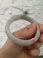 Load image into Gallery viewer, 56mm certified 100% natural Type green/white jadeite jade bangle A39-1623
