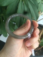 Load image into Gallery viewer, Sale! Certified 50.6mm 100% Natural icy gray nephrite Hetian Jade bangle HT24-3358
