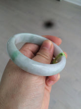 Load image into Gallery viewer, 49.5mm Certified Type A 100% Natural sunny green oval Jadeite Jade bangle AJ6-5095
