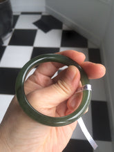 Load image into Gallery viewer, Sale! Certified 50.4 mm 100% Natural dark green nephrite Hetian Jade bangle HT25-0998
