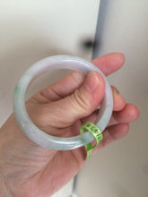 Load image into Gallery viewer, 49.5mm Certified Type A 100% Natural sunny green oval Jadeite Jade bangle AJ6-5095
