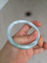 Load image into Gallery viewer, 53.8mm Certified  type A 100% Natural green/purple round cut Jadeite Jade bangle U89-0527
