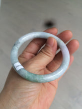 Load image into Gallery viewer, 53.8mm Certified  type A 100% Natural green/purple round cut Jadeite Jade bangle U89-0527
