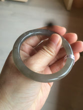 Load image into Gallery viewer, Sale! Certified 50.6mm 100% Natural icy gray nephrite Hetian Jade bangle HT24-3358

