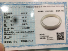 Load image into Gallery viewer, 52.2mm certified 100% Natural icy white/gray/purple round cut nephrite hetian Jade bangle Z80-0234
