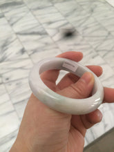 Load image into Gallery viewer, 53.5mm 100% natural Type A green/white jadeite jade bangle R76-5678
