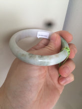 Load image into Gallery viewer, 51mm Certified Type A 100% Natural sunny green/black oval Jadeite Jade bangle AJ9-5097
