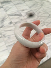 Load image into Gallery viewer, 53.5mm 100% natural Type A green/white jadeite jade bangle R76-5678
