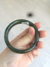 Load image into Gallery viewer, 54.8mm Certified Type A 100% Natural dark green/gray/black nephrite Hetian Jade bangle HT50-0133

