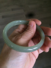 Load image into Gallery viewer, 58.8mm certified 100% Natural dark green/gray oily nephrite Hetian Jade bangle AD45-0089
