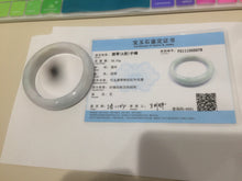 Load image into Gallery viewer, 53.5mm 100% natural Type A green/white jadeite jade bangle R76-5678
