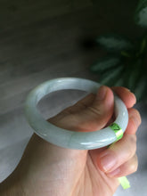 Load image into Gallery viewer, 56.4mm Type A 100% Natural light green  Jadeite Jade bangle Q32
