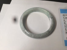 Load image into Gallery viewer, 58mm Certified Type A 100% Natural light green/gray Jadeite Jade bangle W76-4542
