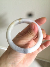 Load image into Gallery viewer, 53.5mm 100% natural Type A white/yellow/black jadeite jade bangle U83-3744
